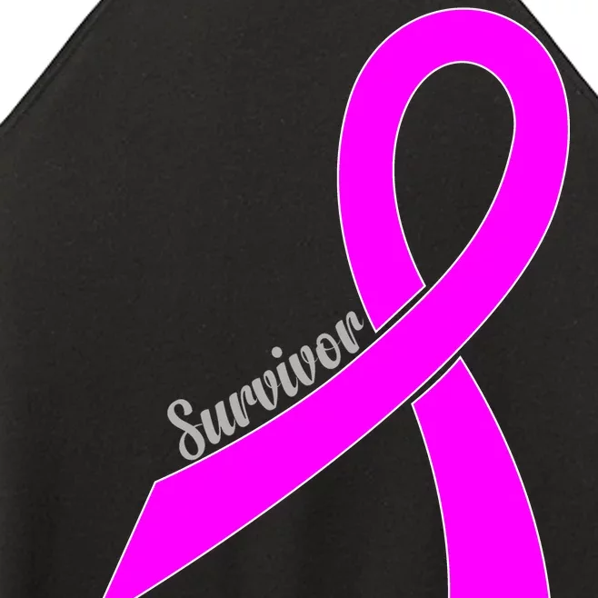 Survivor Breast Cancer Ribbon Women’s Perfect Tri Rocker Tank