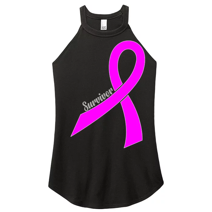 Survivor Breast Cancer Ribbon Women’s Perfect Tri Rocker Tank