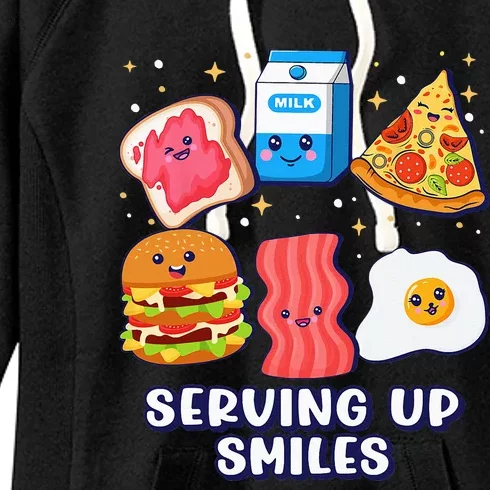 Serving Up Smiles Lunch Lady Women's Fleece Hoodie