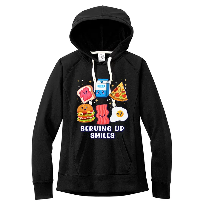 Serving Up Smiles Lunch Lady Women's Fleece Hoodie