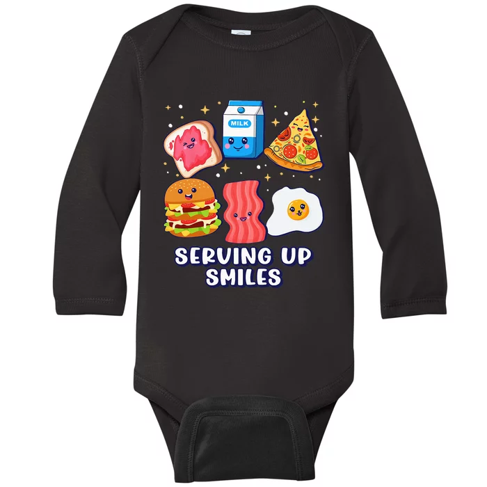 Serving Up Smiles Lunch Lady Baby Long Sleeve Bodysuit