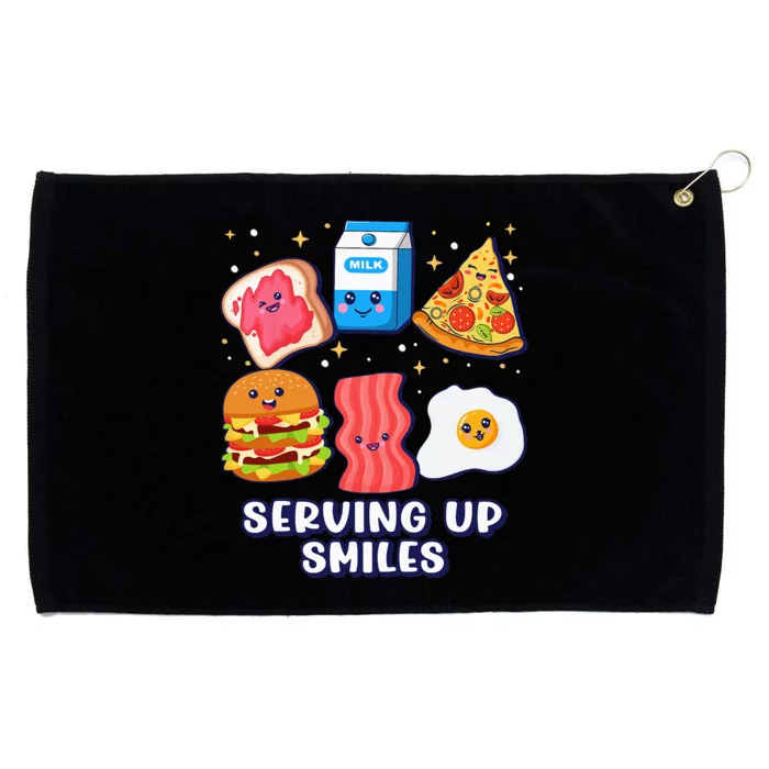 Serving Up Smiles Lunch Lady Grommeted Golf Towel