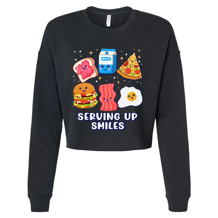 Serving Up Smiles Lunch Lady Cropped Pullover Crew