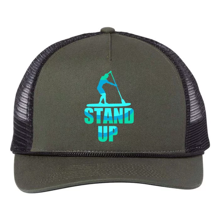 Stand Up Sup Stand Up Paddling Paddle Board Retro Rope Trucker Hat Cap