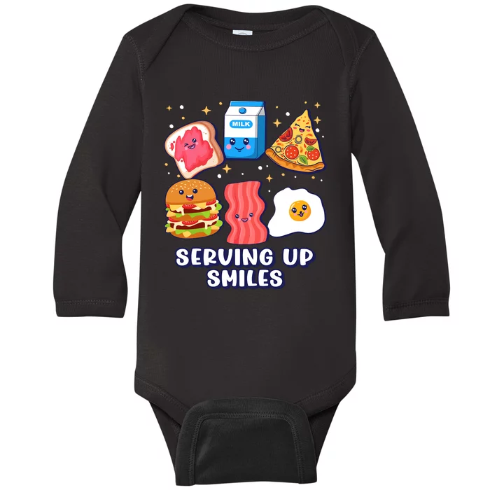 Serving Up Smiles Lunch Lady Baby Long Sleeve Bodysuit