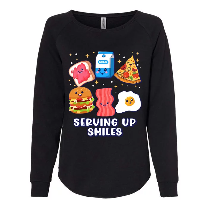 Serving Up Smiles Lunch Lady Womens California Wash Sweatshirt