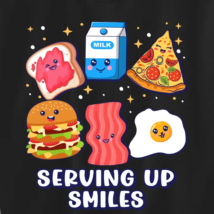 Serving Up Smiles Lunch Lady Kids Sweatshirt