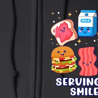 Serving Up Smiles Lunch Lady Full Zip Hoodie