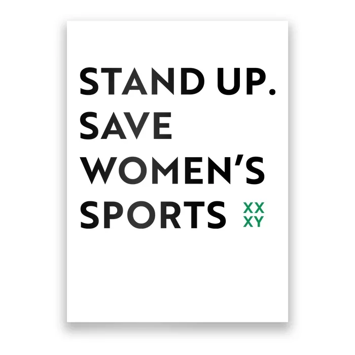 Stand Up Save Women’S Sports Poster