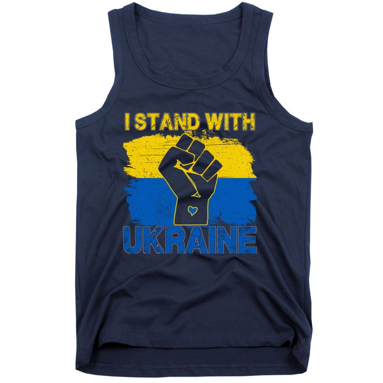 Support Ukraine Shirt I Stand With Ukraine Ukrainian Flag Tank Top