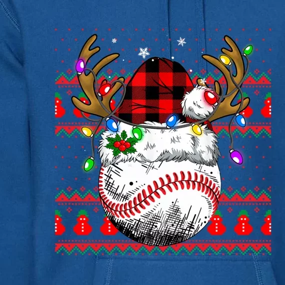 Santa Ugly Sports Christmas Baseball Player Cool Gift Premium Hoodie