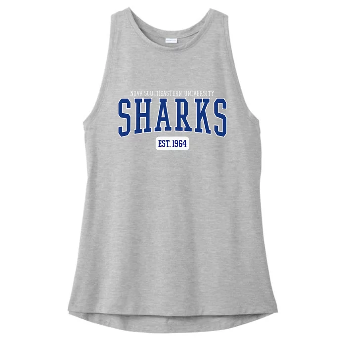 Southeastern University Sharks Est. Date Ladies Tri-Blend Wicking Tank