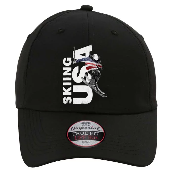 Skiing USA Support The Team USA Flag Ski The Original Performance Cap