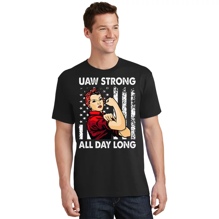 S UAW Strike Red United Auto Workers Picket Sign T-Shirt