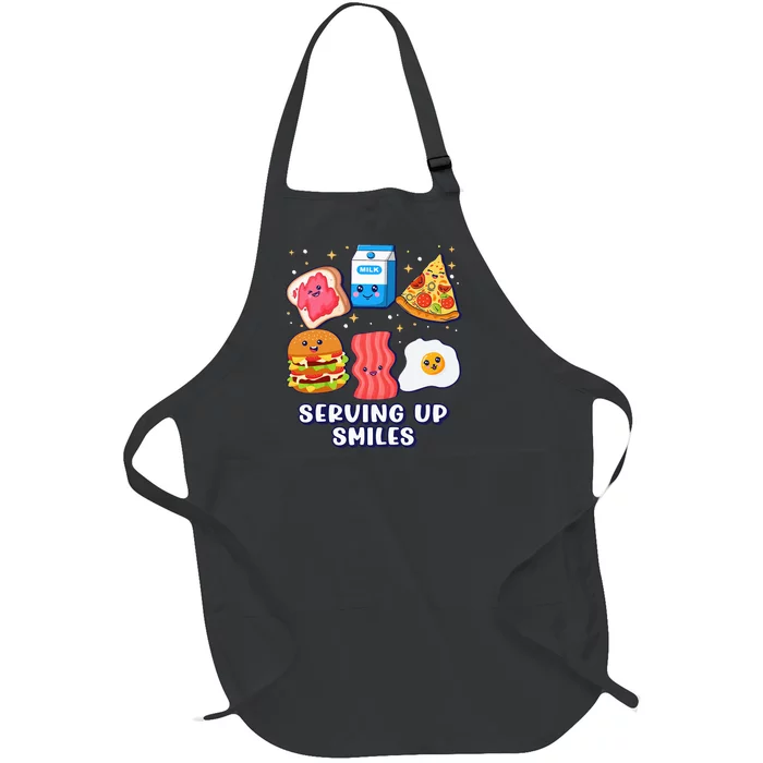 Serving Up Smiles Lunch Lady Full-Length Apron With Pocket