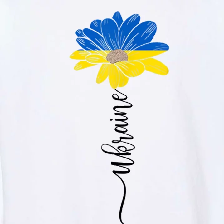 Support Ukraine Sunflower Garment-Dyed Sweatshirt