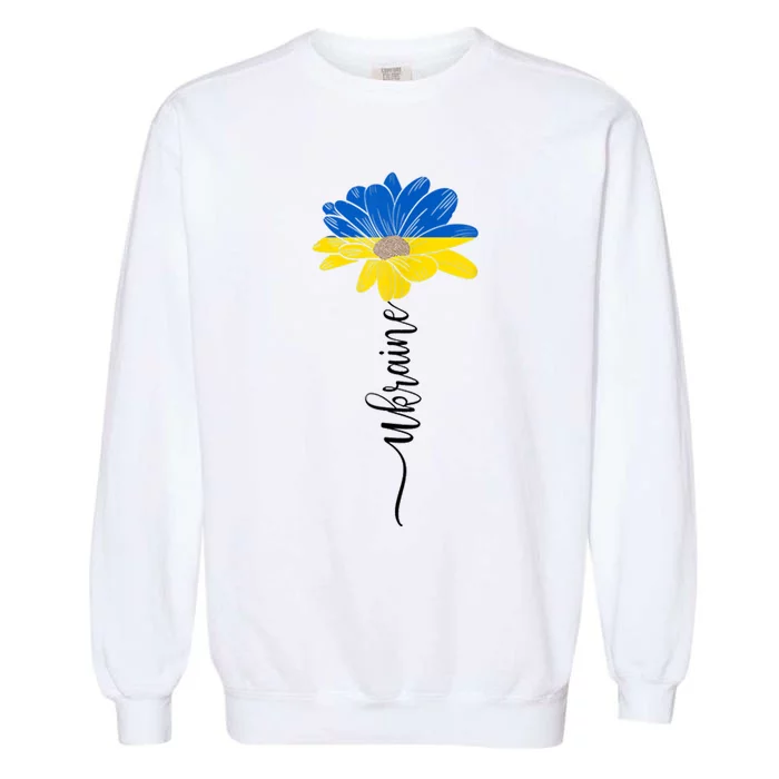 Support Ukraine Sunflower Garment-Dyed Sweatshirt