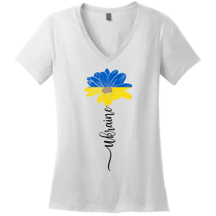 Support Ukraine Sunflower Women's V-Neck T-Shirt