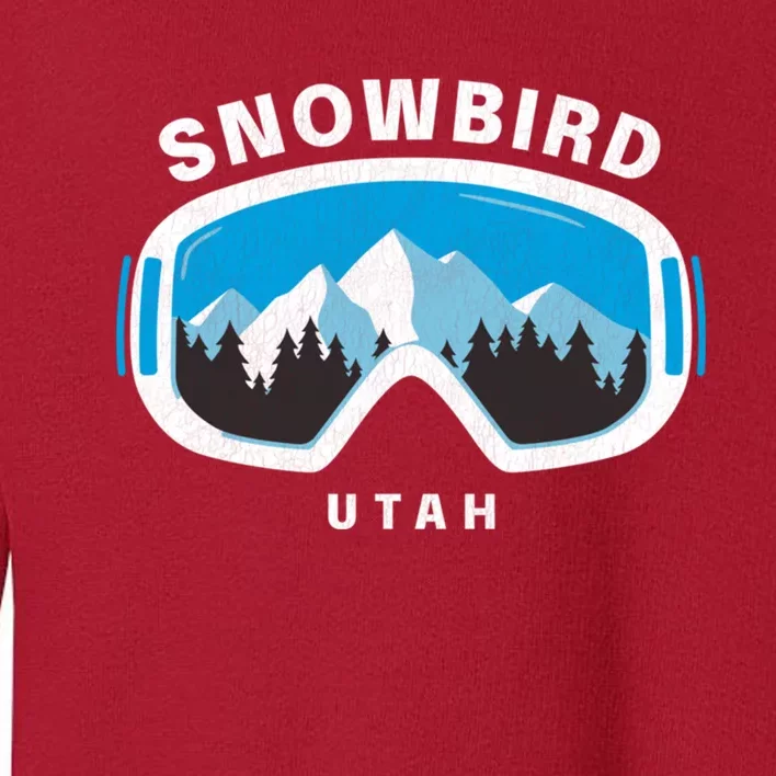 Snowbird Utah Ski Snowboard Goggles Snow Mountain Toddler Sweatshirt