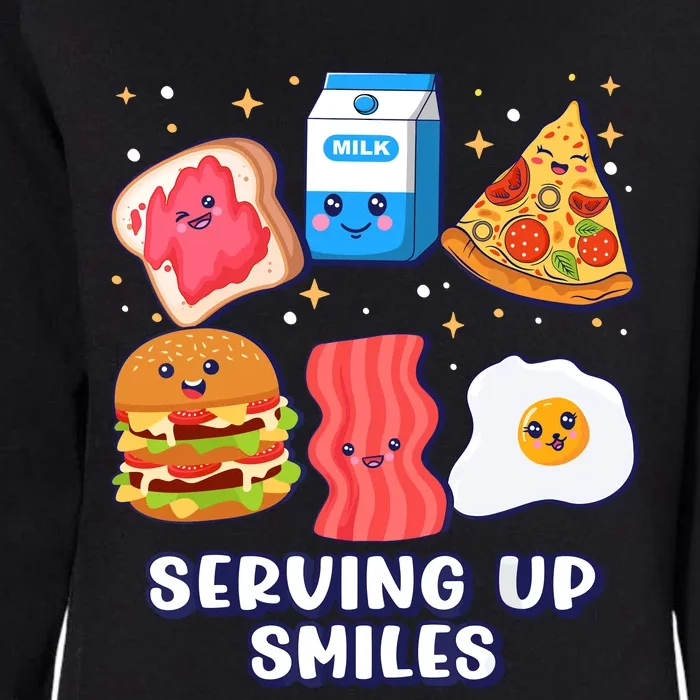 Serving Up Smiles Lunch Lady Womens California Wash Sweatshirt