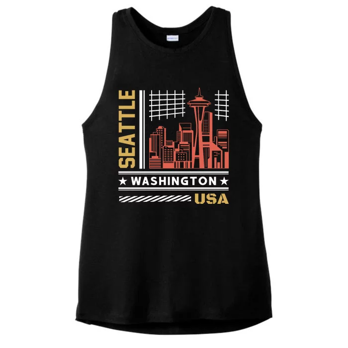 Seattle Usa Ladies Tri-Blend Wicking Tank