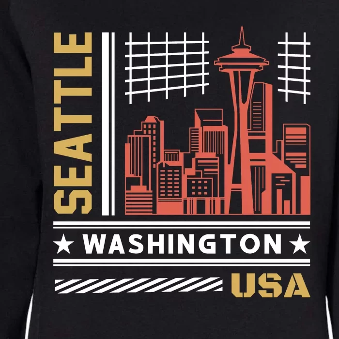 Seattle Usa Womens California Wash Sweatshirt