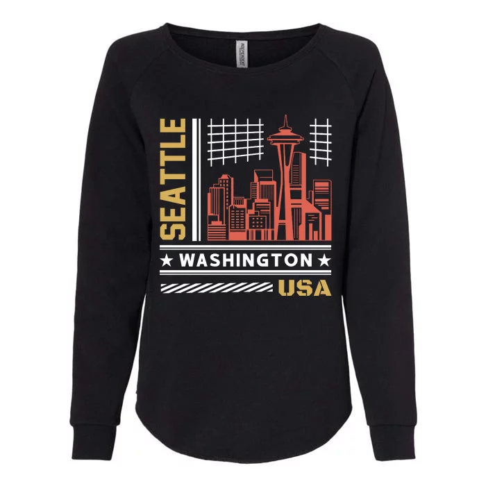 Seattle Usa Womens California Wash Sweatshirt