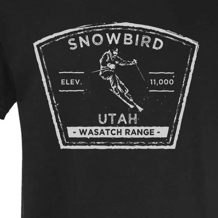 Snowbird Utah Snow Skiing Garment-Dyed Heavyweight T-Shirt