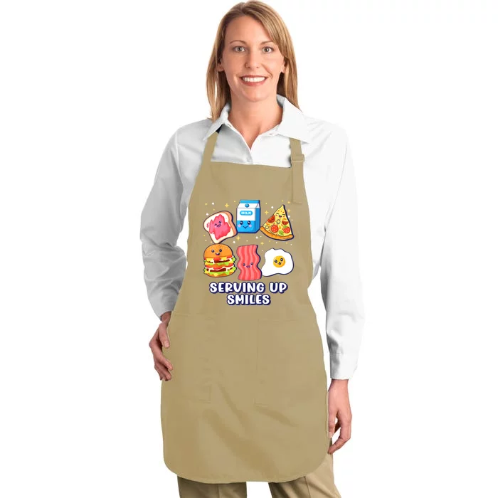 Serving Up Smiles Lunch Lady Full-Length Apron With Pocket