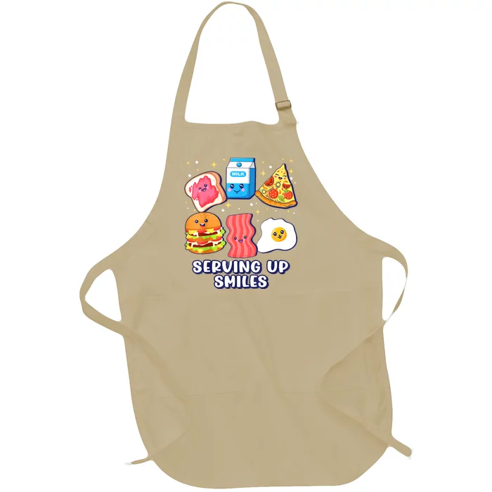 Serving Up Smiles Lunch Lady Full-Length Apron With Pocket