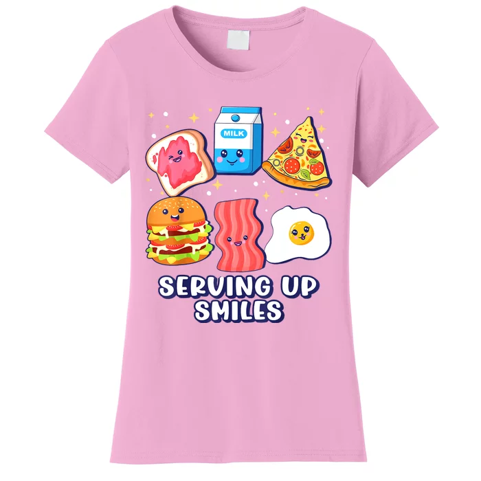 Serving Up Smiles Lunch Lady Women's T-Shirt