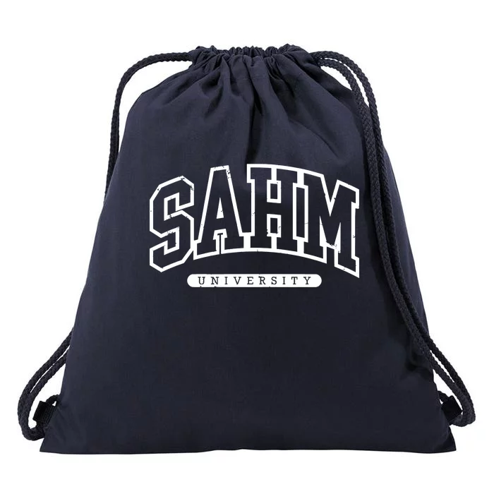 SAHM University Stay At Home Mom Vintage Mother's Day Drawstring Bag