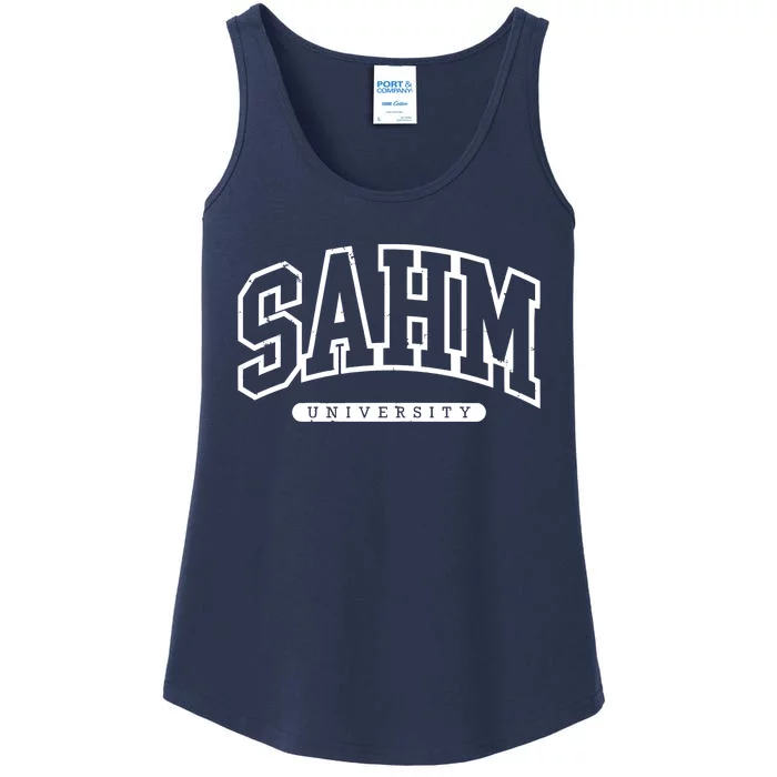 SAHM University Stay At Home Mom Vintage Mother's Day Ladies Essential Tank