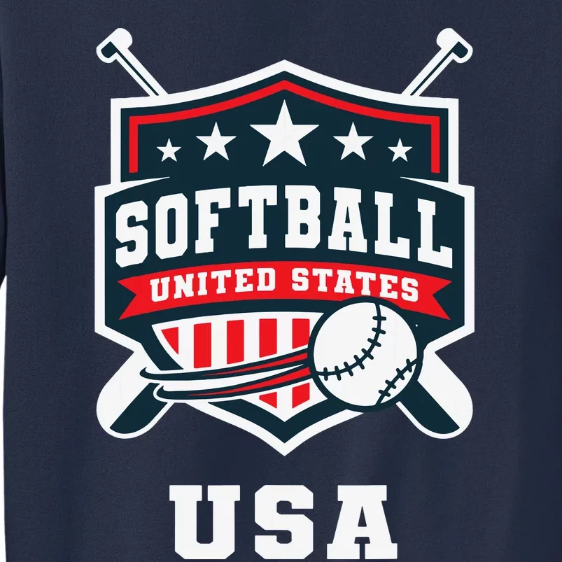 Softball Usa Support The Team Flag Sweatshirt