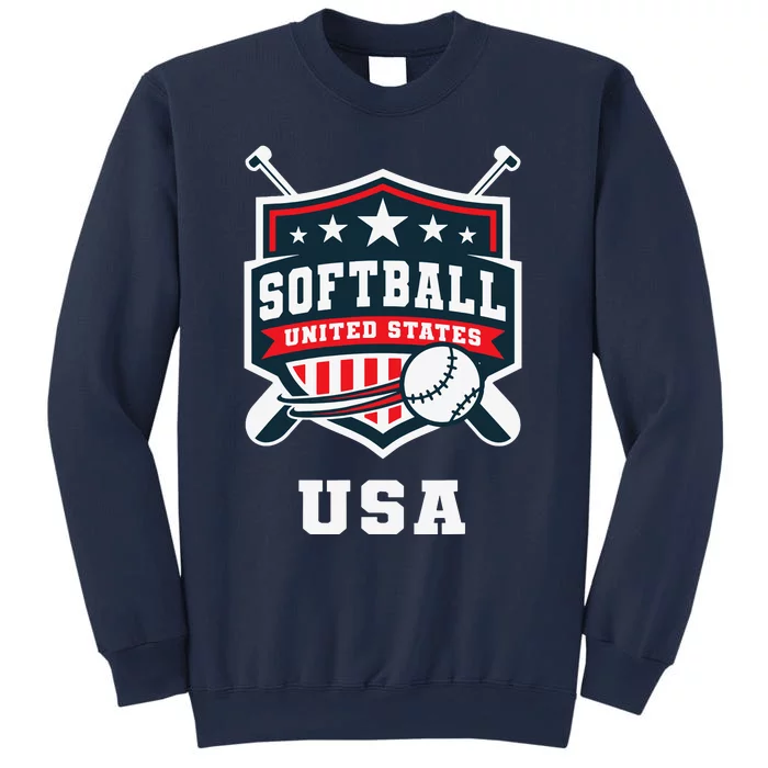 Softball Usa Support The Team Flag Sweatshirt