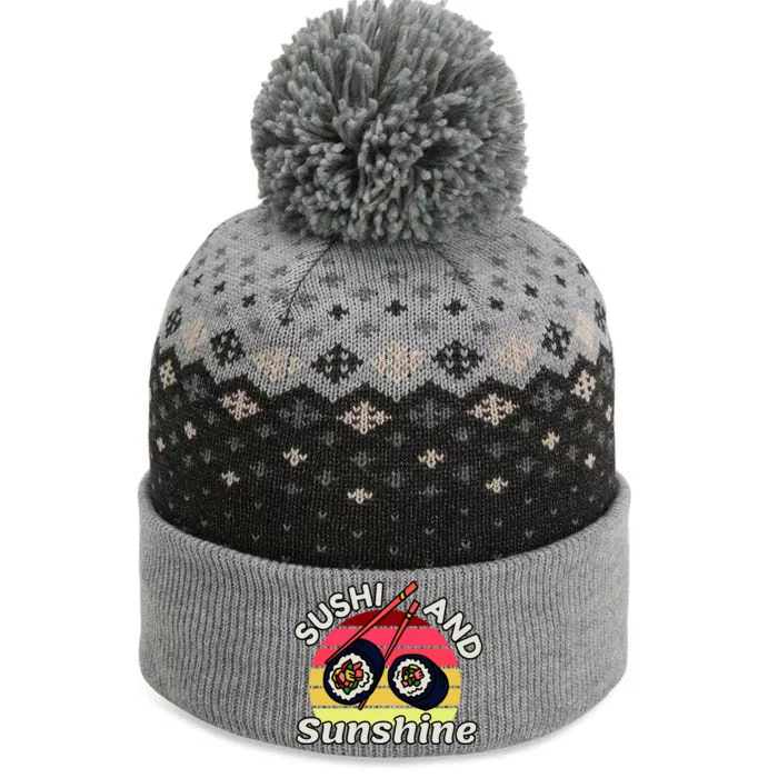 Sushi and Sunshine The Baniff Cuffed Pom Beanie