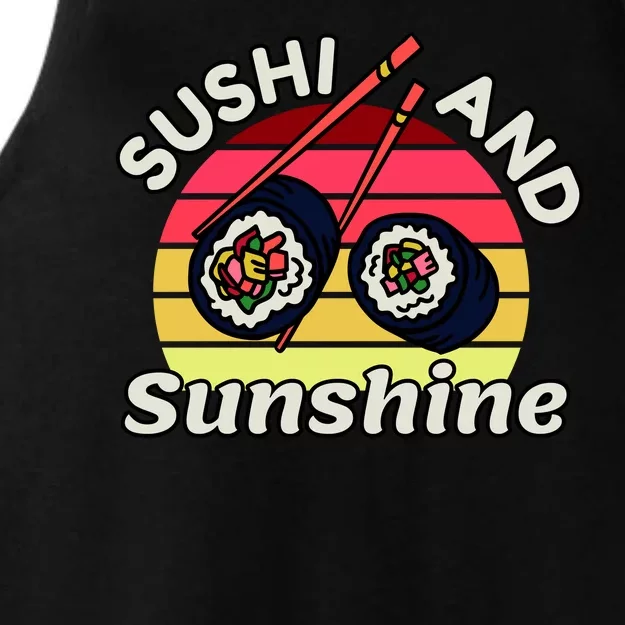 Sushi and Sunshine Ladies Tri-Blend Wicking Tank