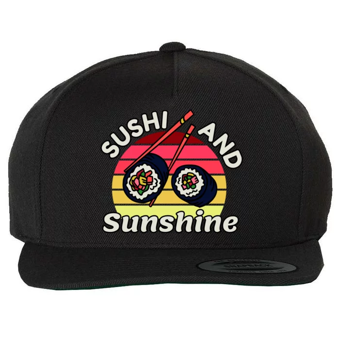 Sushi and Sunshine Wool Snapback Cap