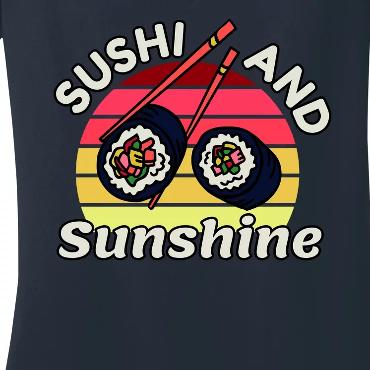 Sushi and Sunshine Women's V-Neck T-Shirt