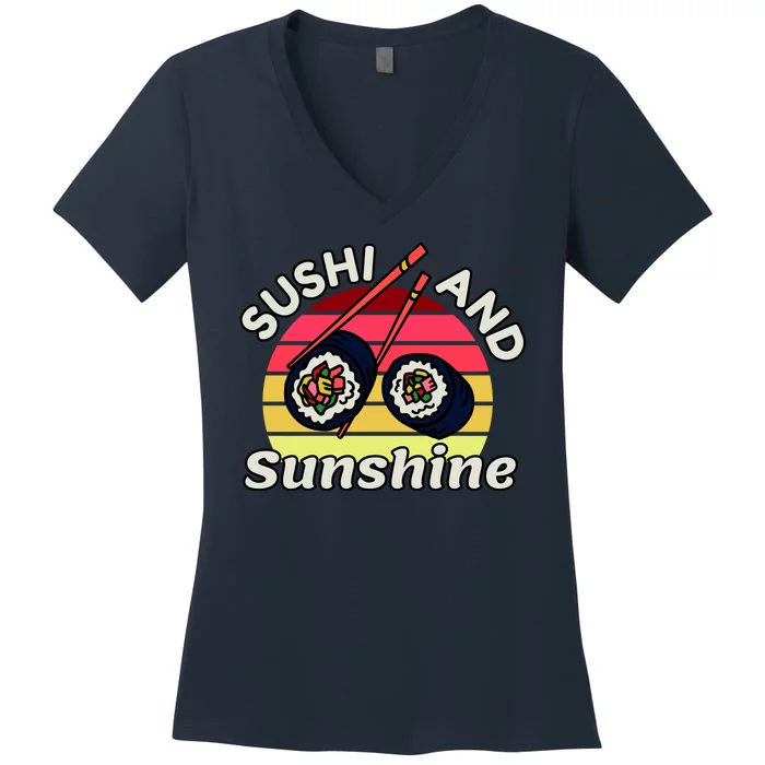 Sushi and Sunshine Women's V-Neck T-Shirt