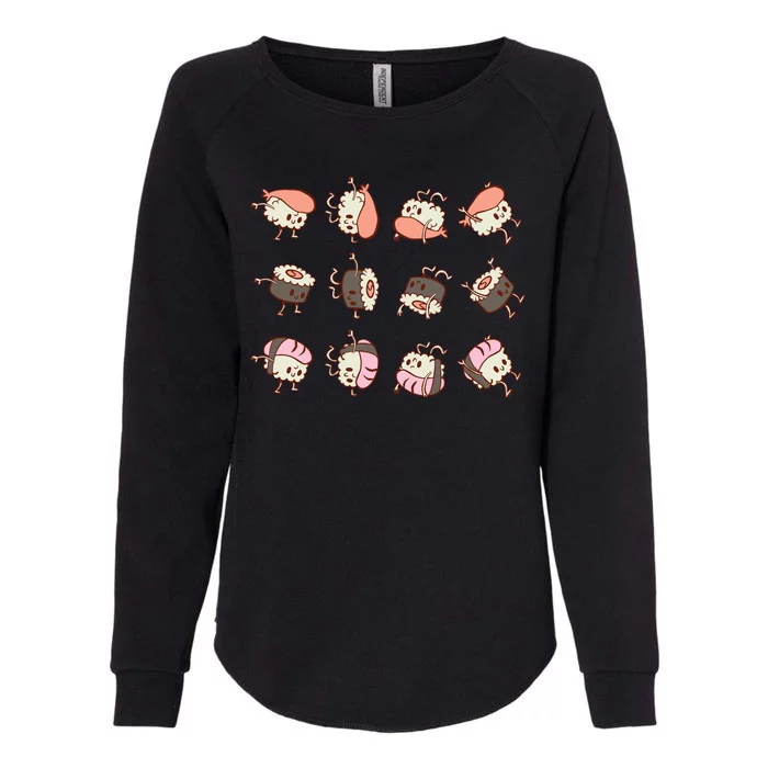 Sushi Rolls Womens California Wash Sweatshirt