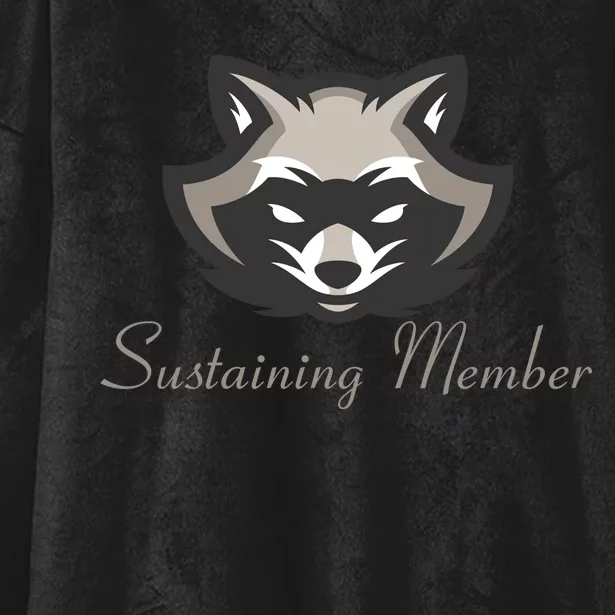 Sustaining Member Funny Raccoon Hooded Wearable Blanket