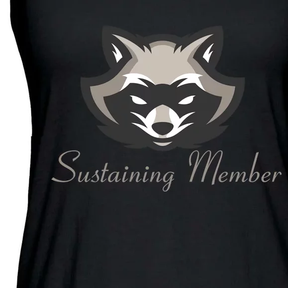 Sustaining Member Funny Raccoon Ladies Essential Flowy Tank