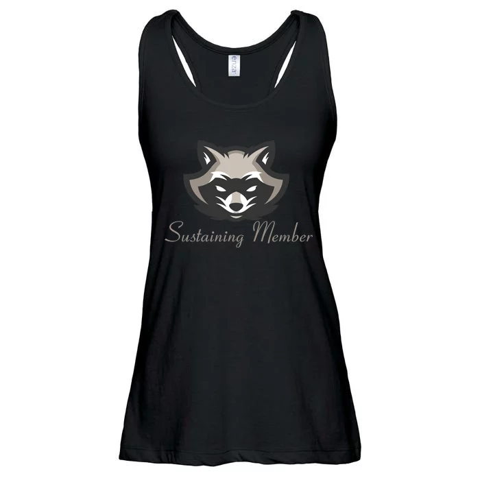 Sustaining Member Funny Raccoon Ladies Essential Flowy Tank