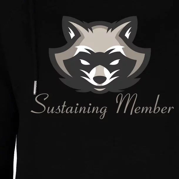 Sustaining Member Funny Raccoon Womens Funnel Neck Pullover Hood