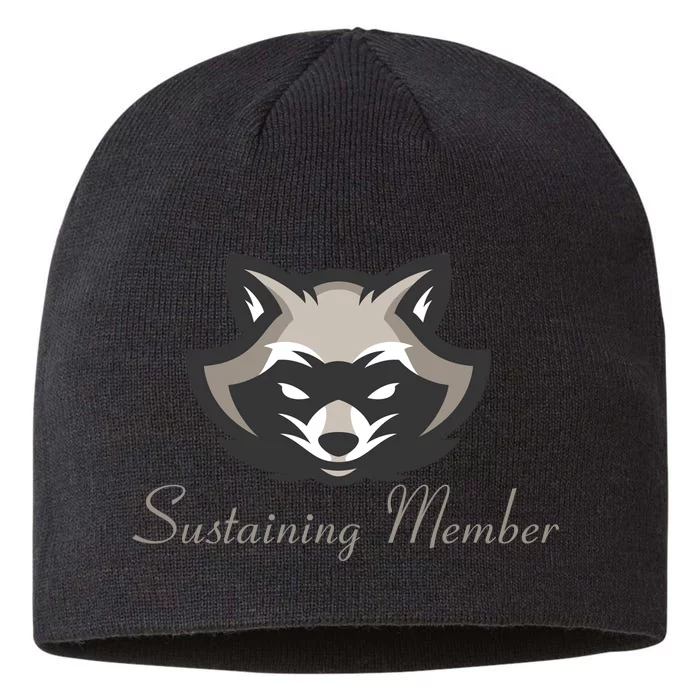 Sustaining Member Funny Raccoon 8 1/2in Sustainable Knit Beanie