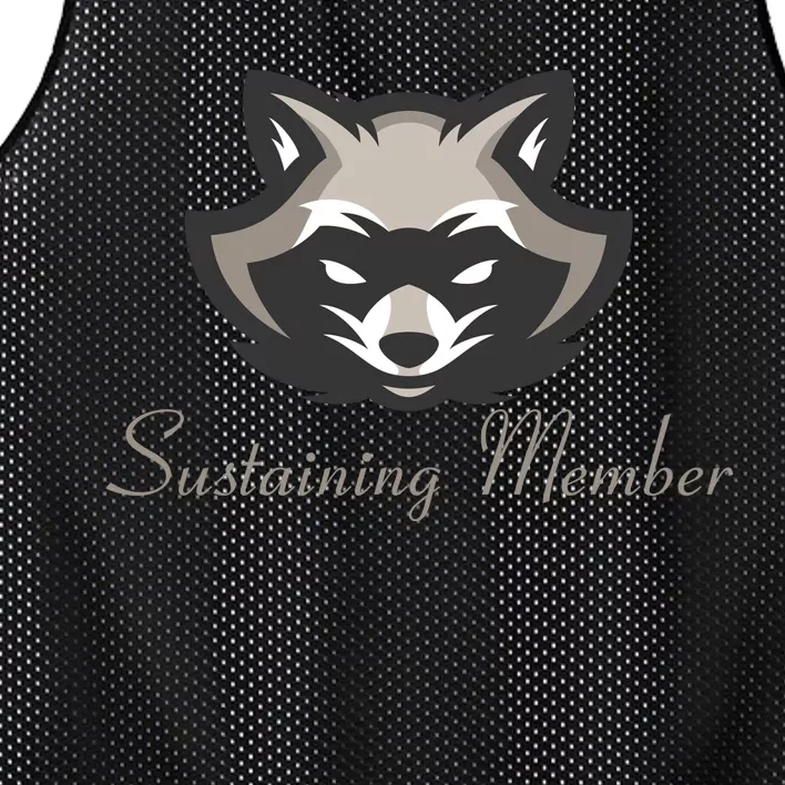 Sustaining Member Funny Raccoon Mesh Reversible Basketball Jersey Tank