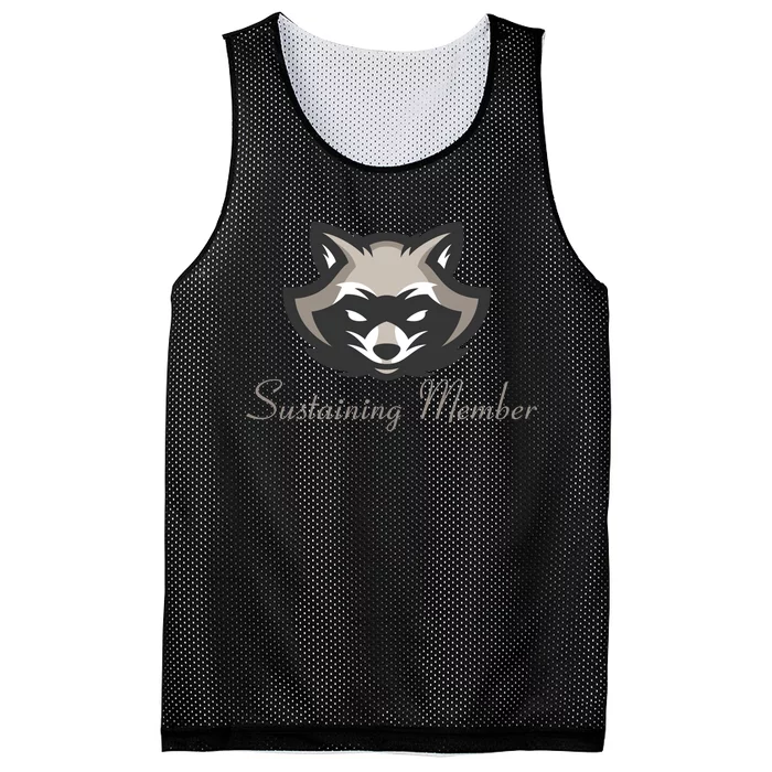 Sustaining Member Funny Raccoon Mesh Reversible Basketball Jersey Tank