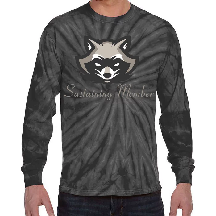 Sustaining Member Funny Raccoon Tie-Dye Long Sleeve Shirt