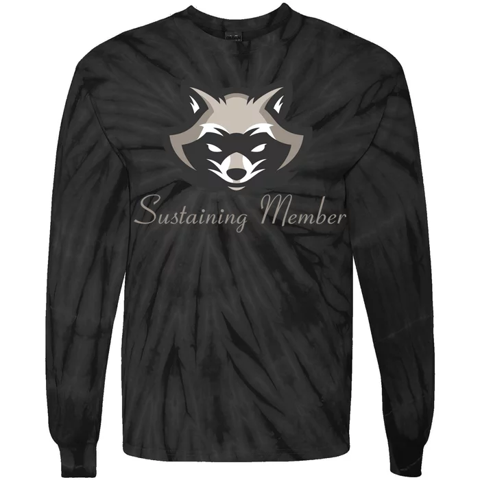 Sustaining Member Funny Raccoon Tie-Dye Long Sleeve Shirt